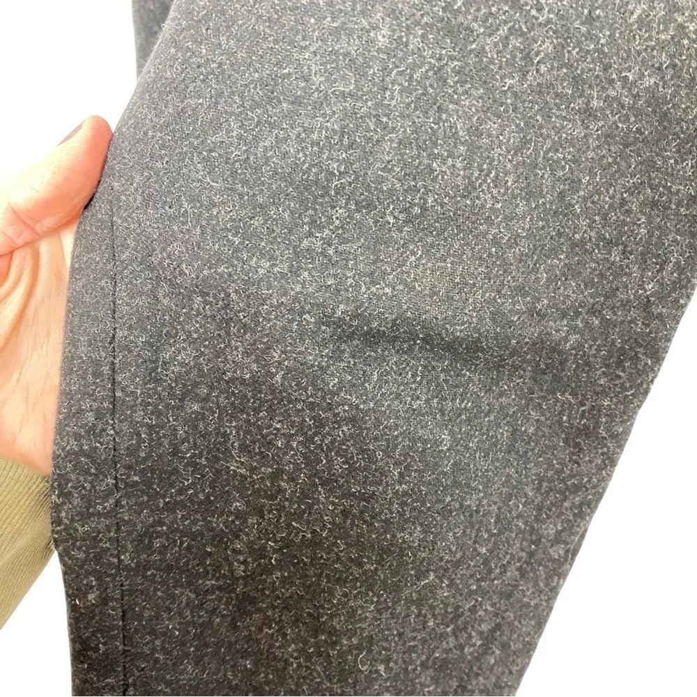 7115 By Szeki Wool Pants Womens Size Small Black Gray Tapered High Rise Waist